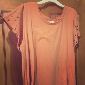 Salmon-peach top by style & co